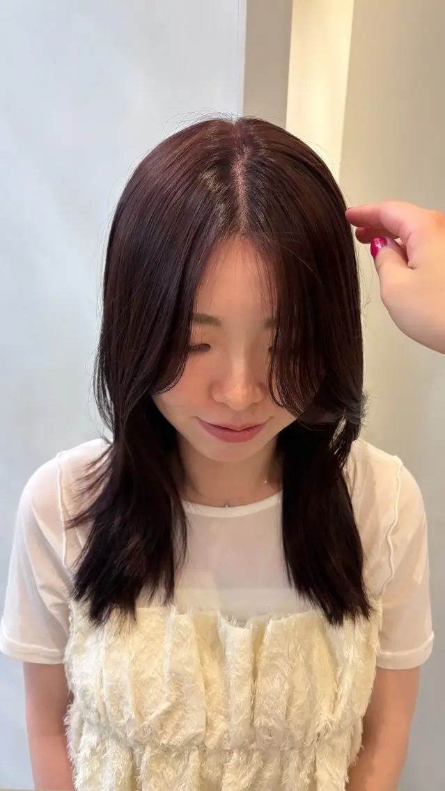 セミロング ヘアカラー 可愛いstyling おしえます♡🌸冬桜のヘアスタイル