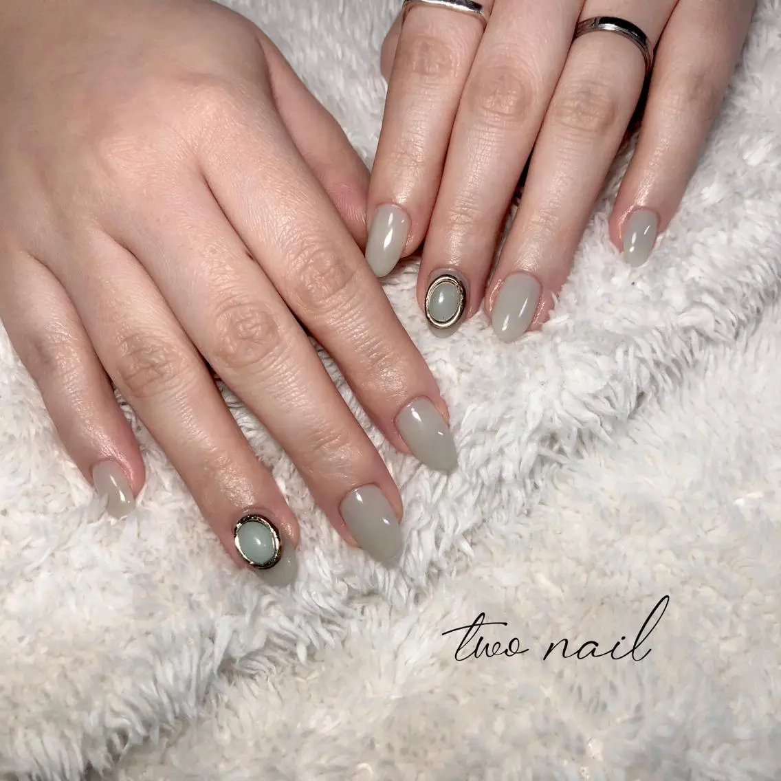 ネイル アートネイル フットネイル ハート ニュアンスネイル ホワイト ハンドネイル two nailのネイルデザイン