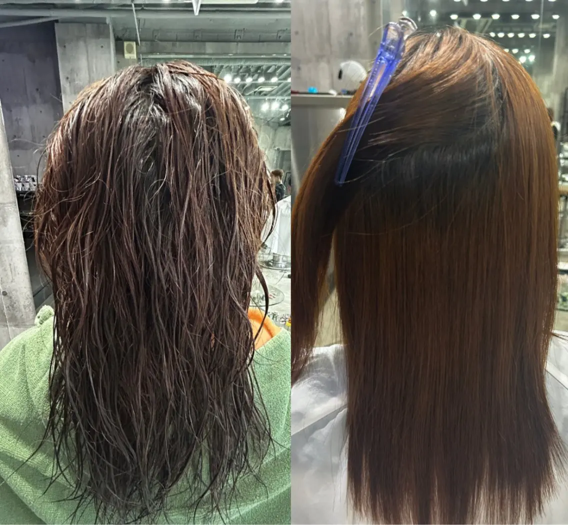 ミディアム カット 縮毛矯正 トリートメント 【朝ラク縮毛矯正】 髪質改善/kiryuのヘアスタイル