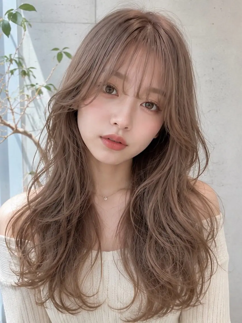 ロング カラー ヘアカラー トリートメント EARTH 榎本のヘアスタイル