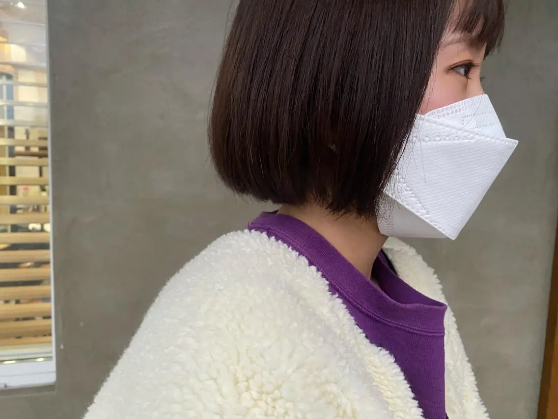 ショート カラー 切りっぱなしボブ ラベンダーカラー ボブ 柔らかカラー🥛 mayucoのヘアスタイル