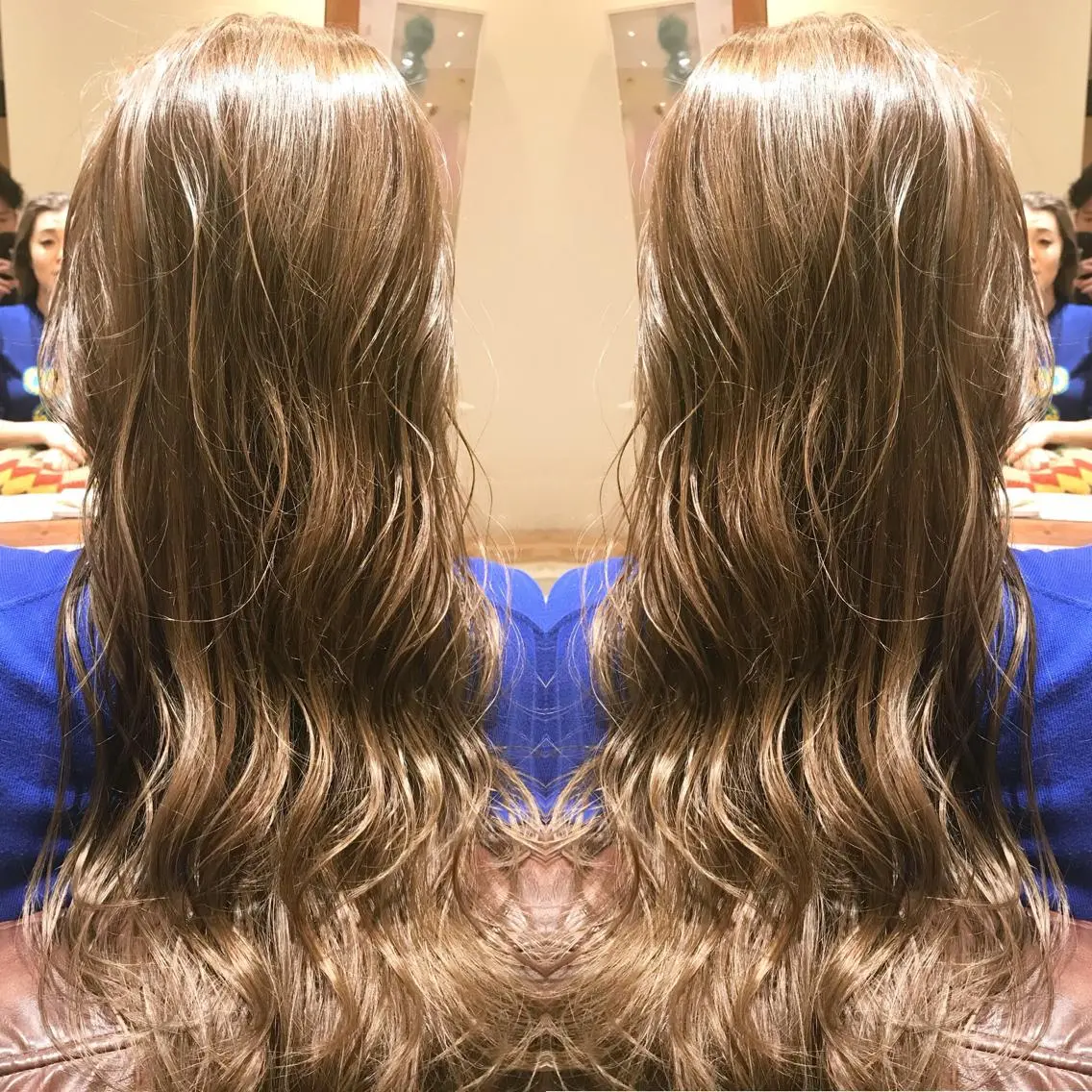 ロング カラー シールエクステ⭐️ オオミタクヤのヘアスタイル