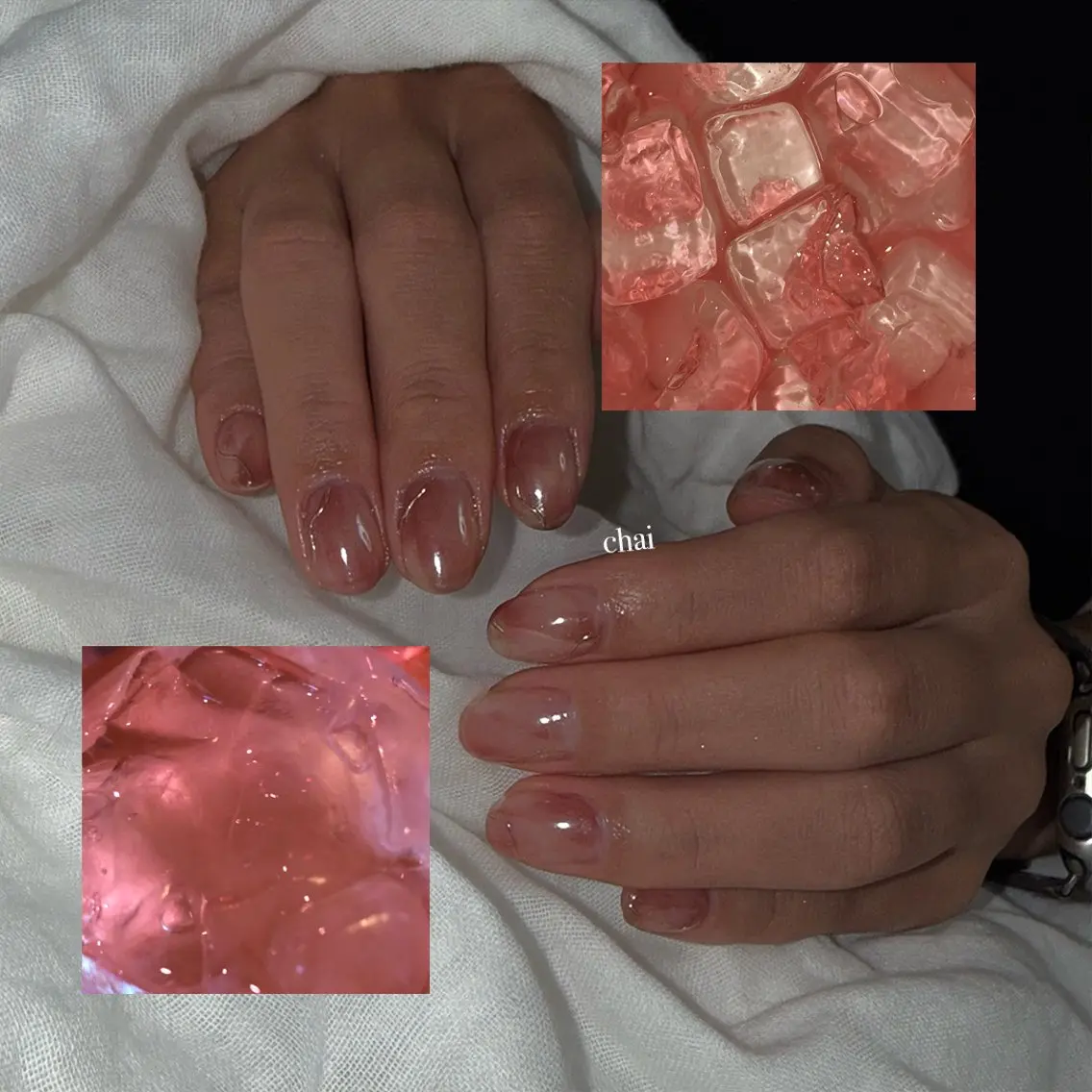 ネイル ニュアンスネイル ハンドネイル chai nail + eye📍鶴橋のネイルデザイン