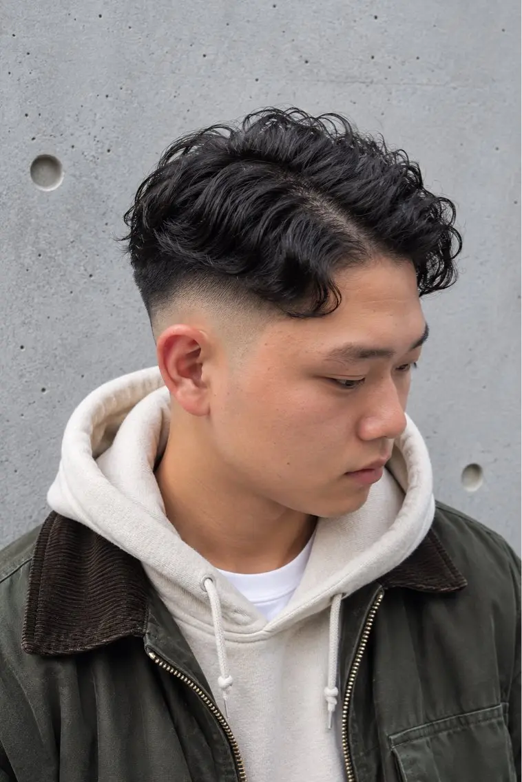 ミディアム パーマ メンズ カット パーマ ORI. men’s hairのヘアスタイル