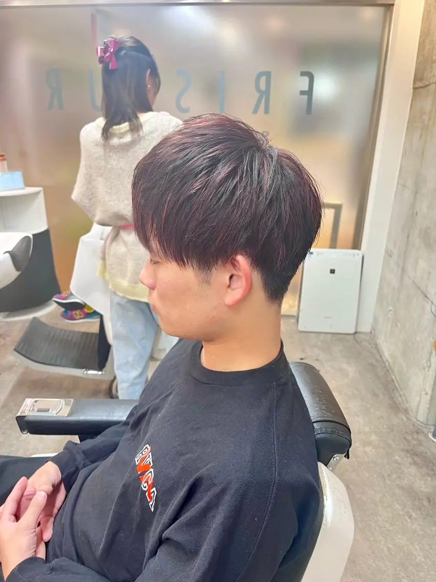 ショート カラー メンズ メンズメッシュ メッシュ カット ヘアカラー トリートメント 佐々木 優人のヘアスタイル