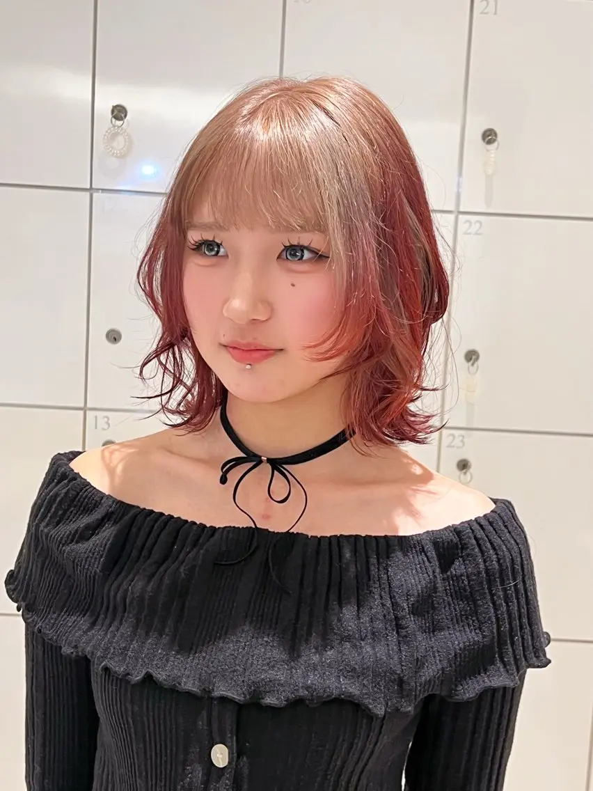 ミディアム カラー カット ヘアカラー トリートメント 今井 由佳のヘアスタイル