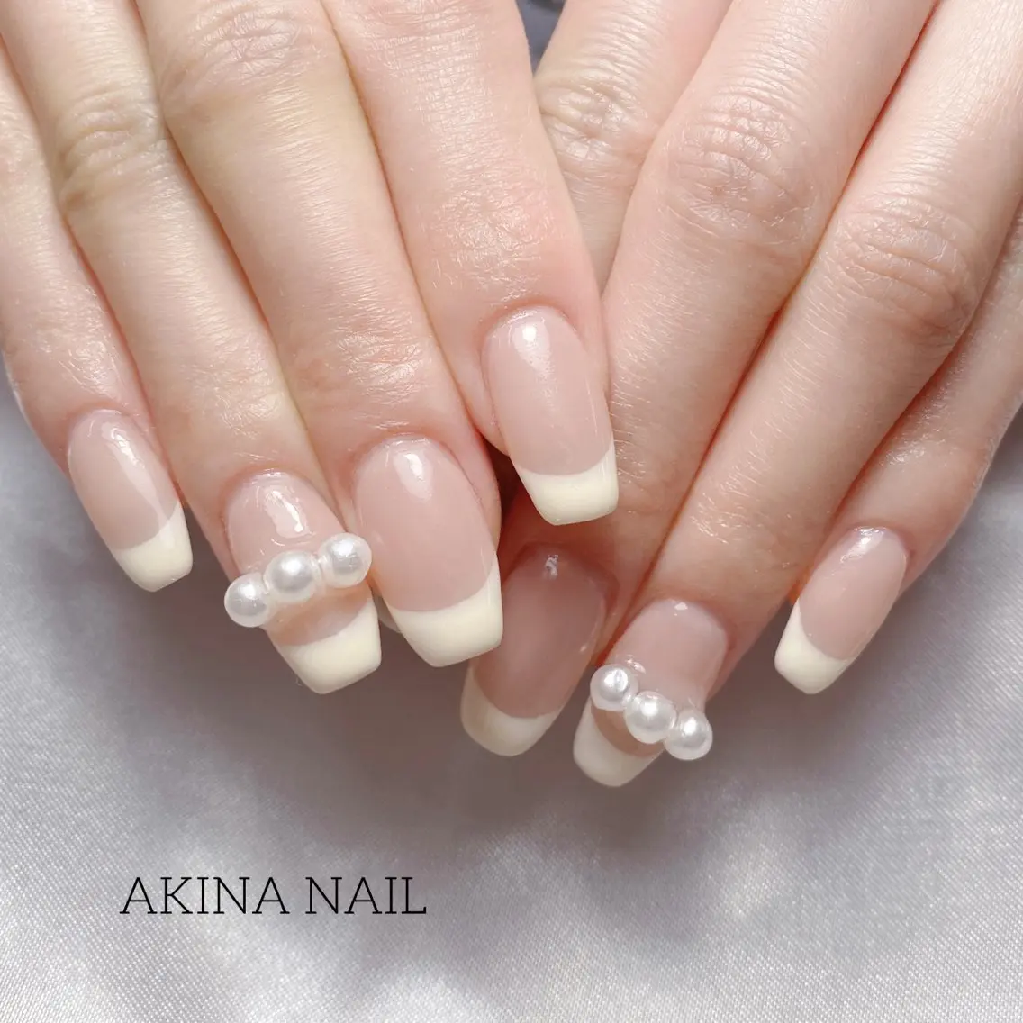 セミロング ハンドネイル Akina Nail 亀戸のネイルデザイン