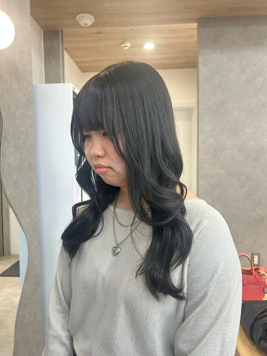 ロング カラー グレージュ オリーブグレージュ オリーブグレー 💜カラーモデル募集 ‪Miyuuのヘアスタイル