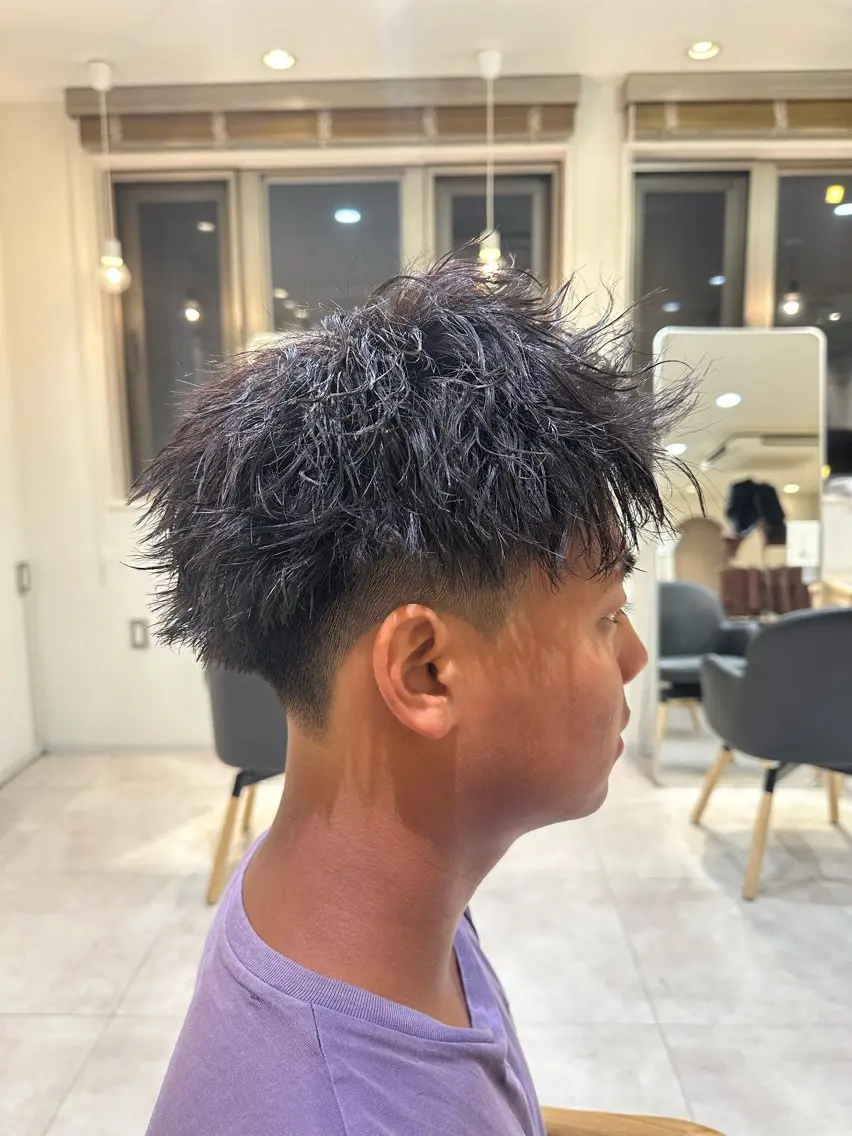 パーマ メンズ モヒカン メンズパーマ ツイストスパイラルパーマ スパイラルパーマ カット パーマ トリートメント 【パーマの達人】 💎メンズ特化🔥徹のヘアスタイル
