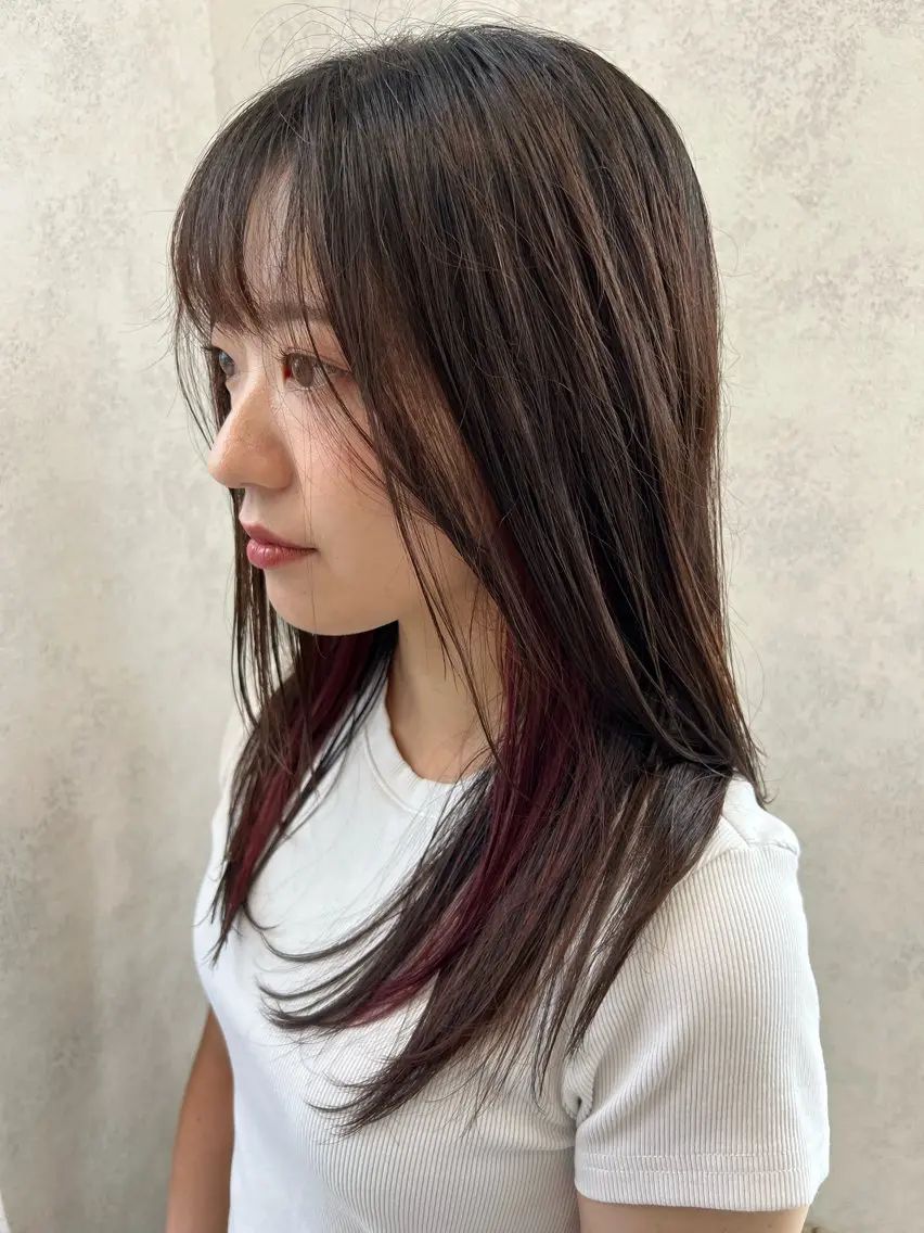 セミロング レイヤーカット カット ヘアカラー トリートメント Oops旧TABOO 早野太郎のヘアスタイル