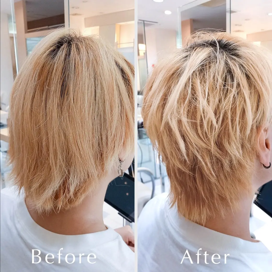 メンズ メンズウルフカット ウルフカット 飯田・髪質改善縮毛矯 正・カラー・パーマのヘアスタイル