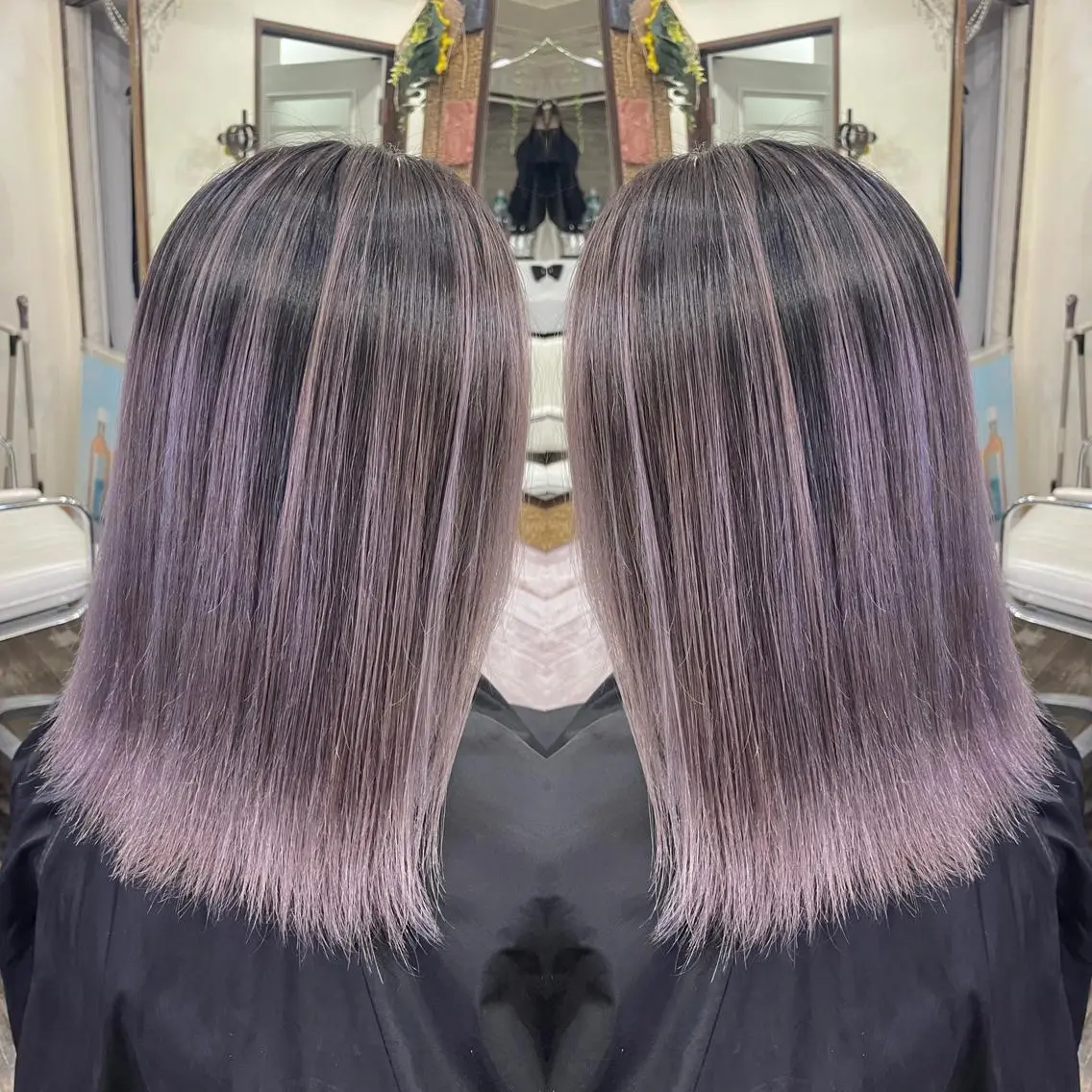 ミディアム カラー ヘアカラー 渡辺 健太のヘアスタイル