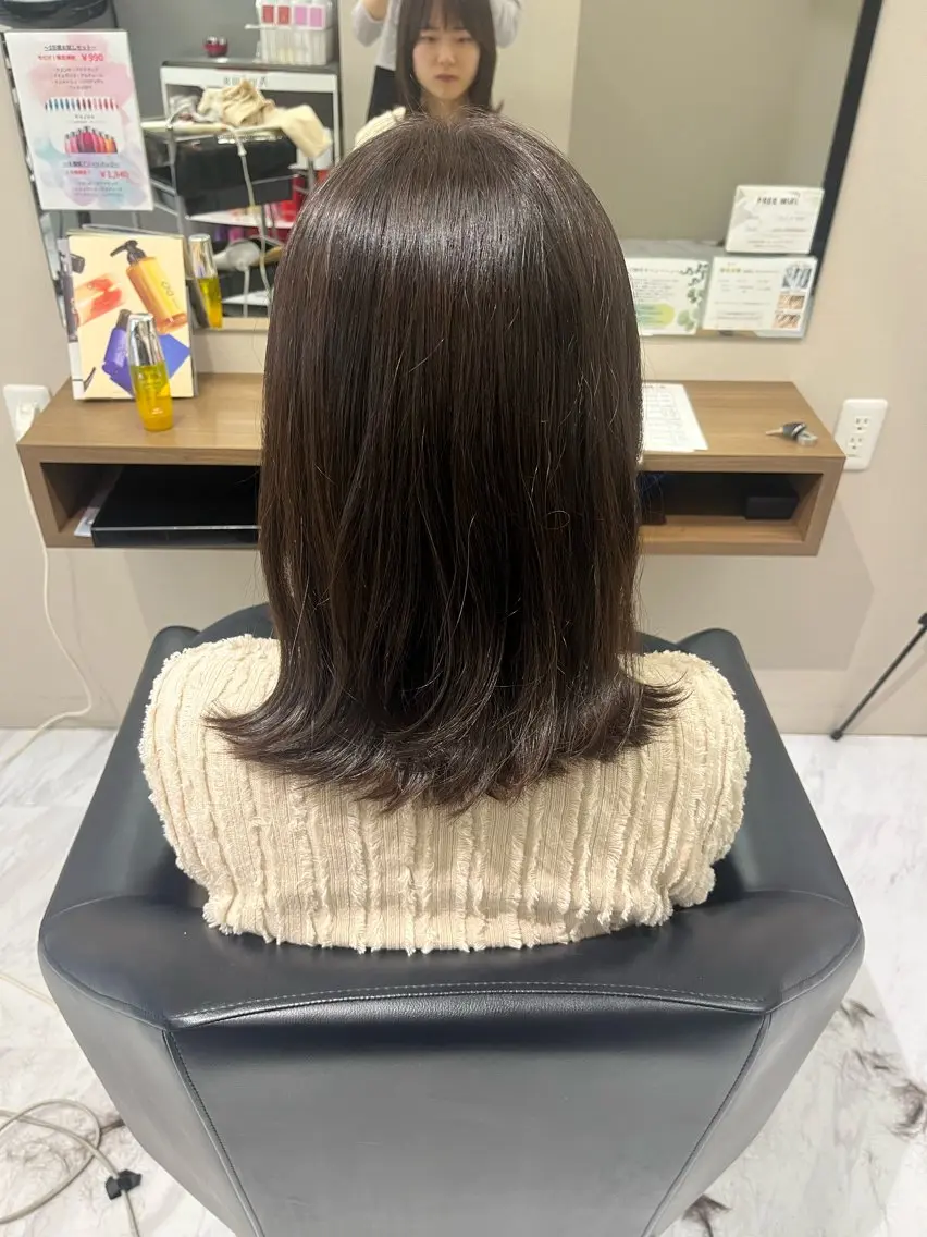 ミディアム 骨格/顔型/診断/ 伏見/伊藤桃花のヘアスタイル