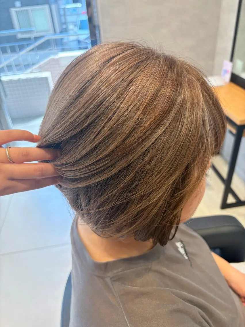 ショート カラー カット ヘアカラー トリートメント NATSUKI💟 まろみカラー🍁💕のヘアスタイル