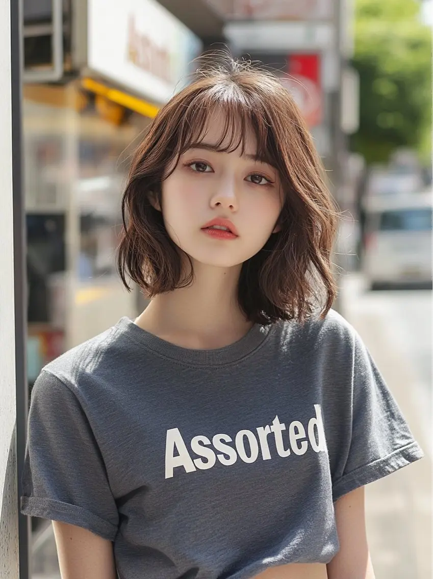 ミディアム カラー パーマ ヘアカラー ハイトーン×髪質改善 Gran Luciaのヘアスタイル