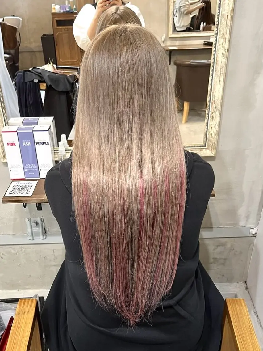 ロング プルエクステ/ カラー🎀🎀ミレイのヘアスタイル
