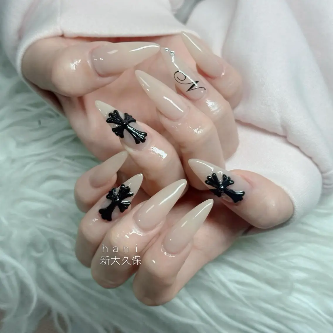 ネイル フットネイル フレンチネイル グラデーション 韓国ネイル ロングネイル ハンドネイル Hani Nail Salonのネイルデザイン