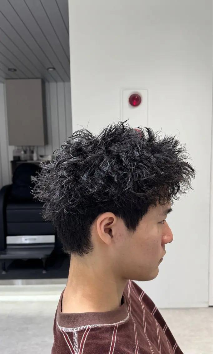 ショート パーマ メンズ カット パーマ fifth 堀内新史のヘアスタイル