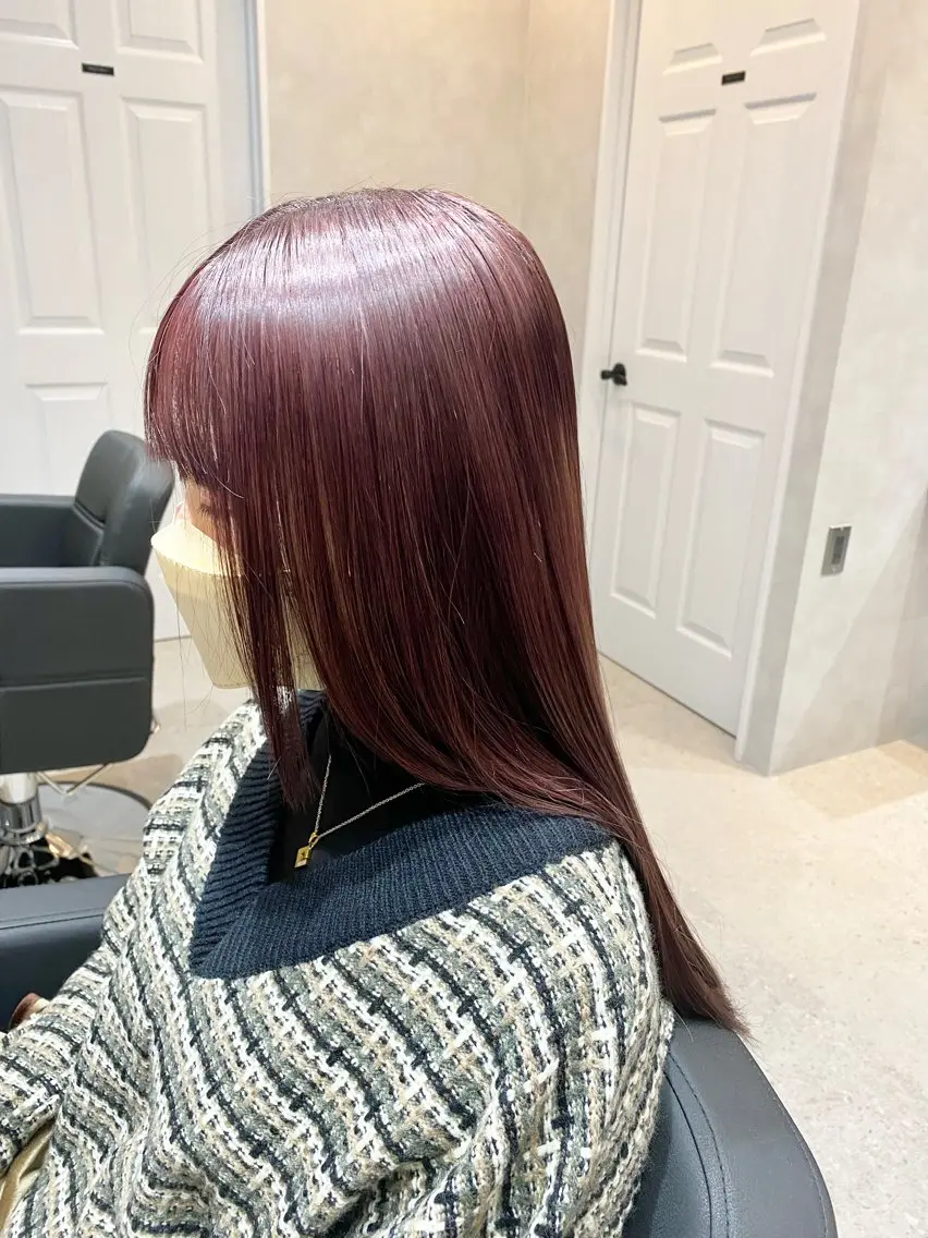 カラー レッドカラー 大林　恵理 【Agu 屋島】のヘアスタイル