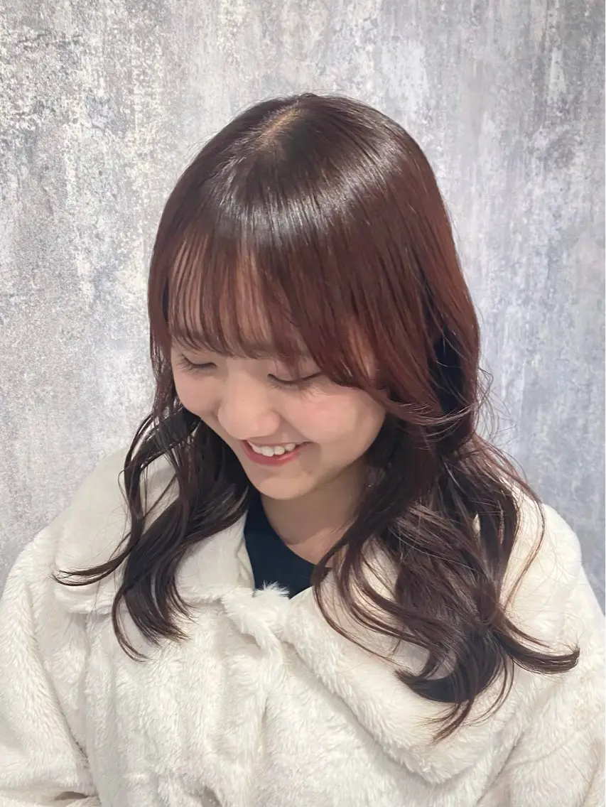 ロング カラー 透明感カラー カット ヘアカラー トリートメント shiori/透明感 /顔周り/髪質改善のヘアスタイル