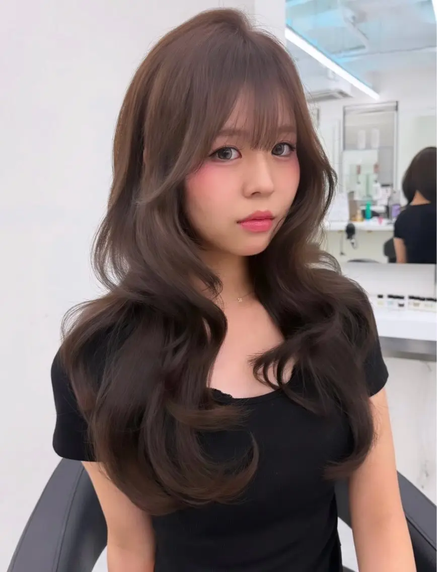 【1日2名様ご案内♡♡】韓国風カット✖️フルカラー✖️髪質改善トリートメント💘の写真