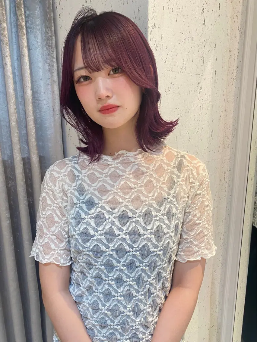 ミディアム カラー 似合わせカット カット ヘアカラー トリートメント mai / linoah˚✧のヘアスタイル