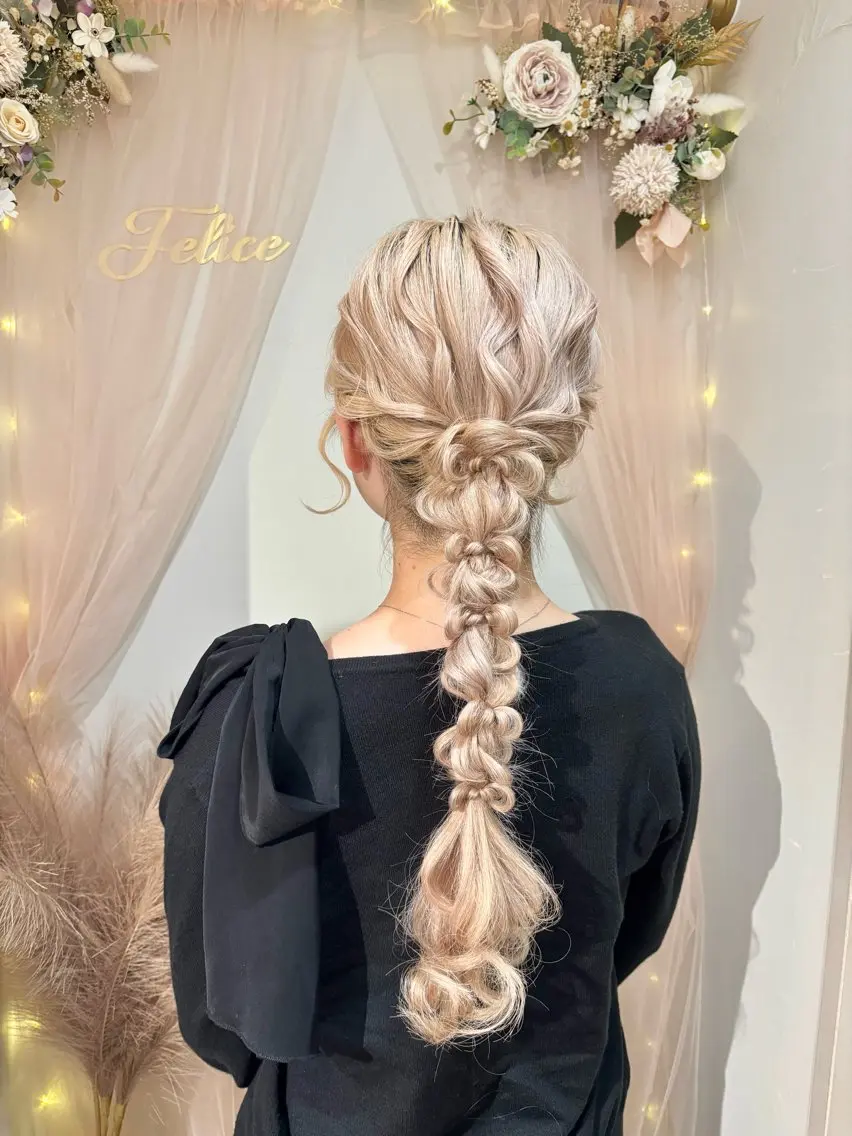 ヘアアレンジ ハーフアップ ヘアセット 🌺ヘアメイク SYOKA🌺のヘアスタイル