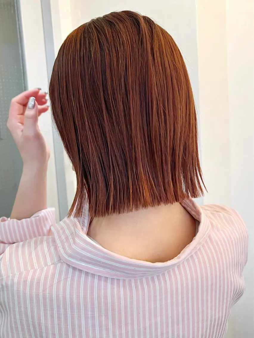 ショート カラー 加藤好/ボブ /レイヤー/暖色🧡のヘアスタイル