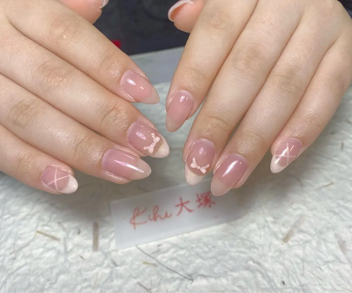 ネイル アートネイル フレンチネイル ジェルネイル グラデーション 韓国ネイル Nail Salon kihi大塚店のネイルデザイン