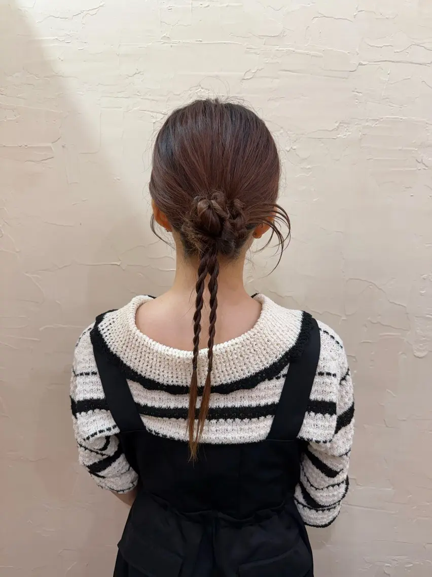 セミロング ヘアアレンジ ヘアセット まとまるボブ🌼 アレンジ🌼鴨下穂香のヘアスタイル