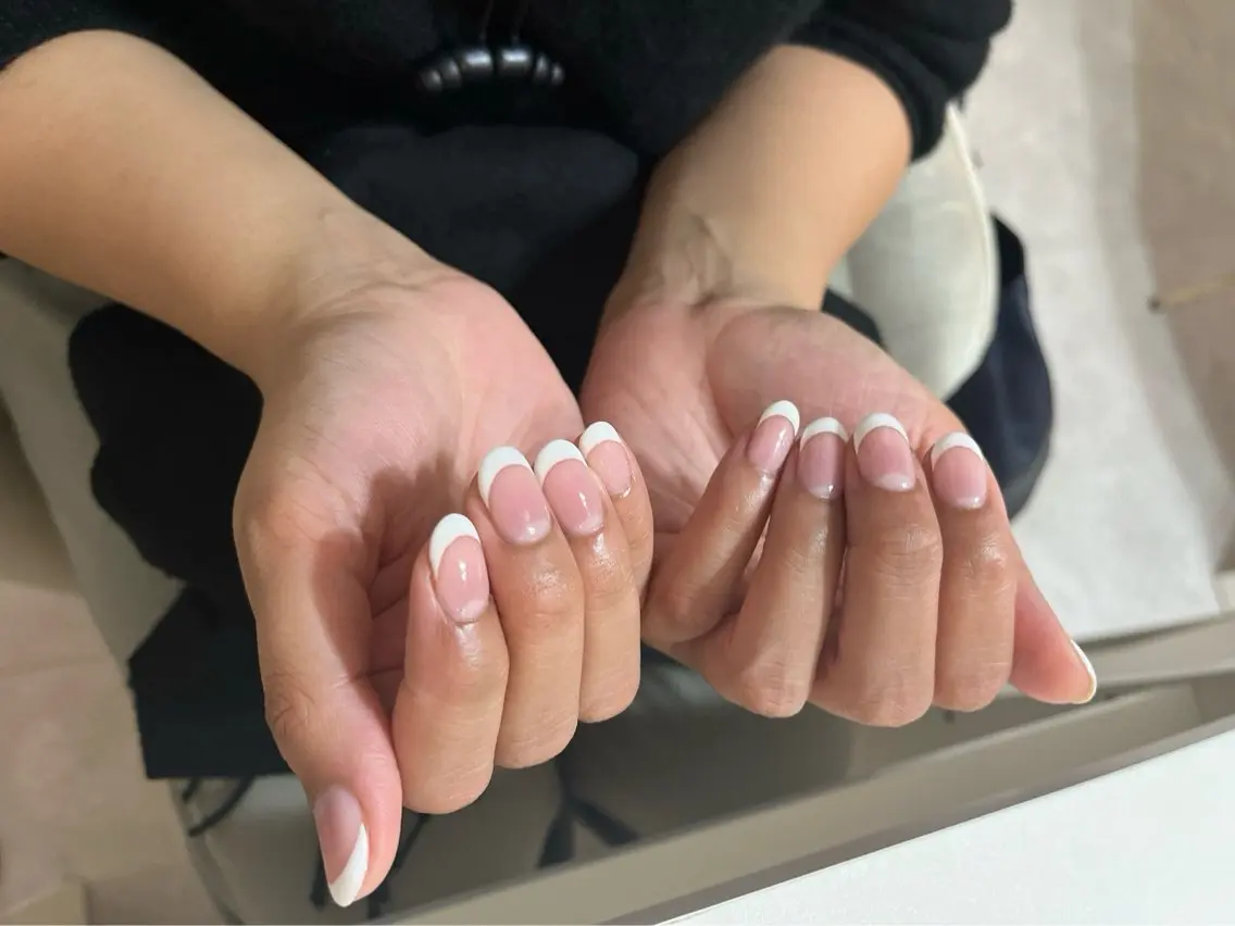ネイル フレンチネイル ジェルネイル 韓国ネイル メンズネイル パラジェル kiki nail たまプラーザのネイルデザイン
