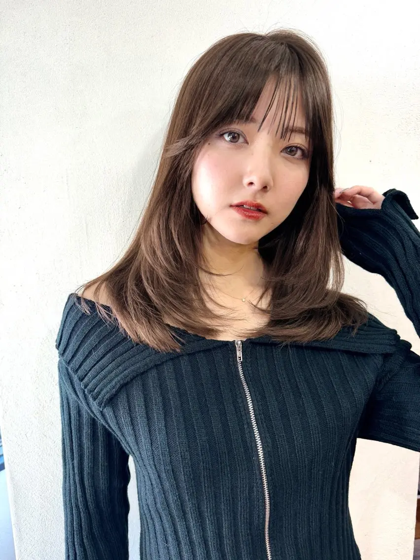 セミロング カラー 似合わせレイヤー 🇰🇷荒木洋文のヘアスタイル