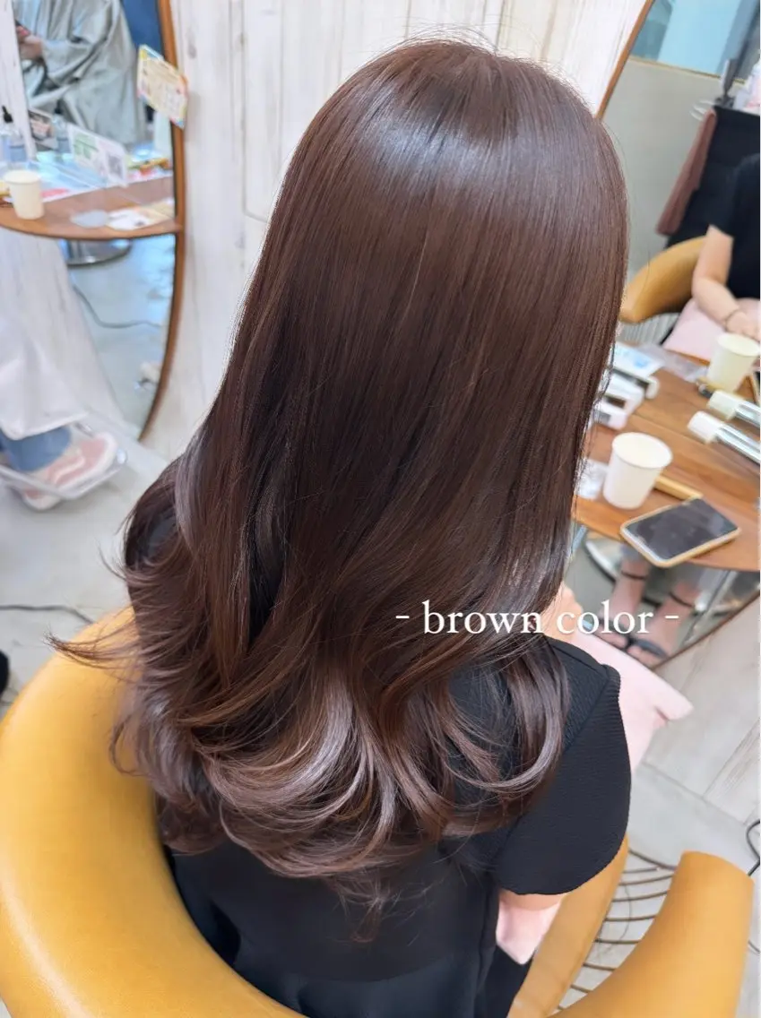 セミロング カラー カット ヘアカラー トリートメント 🌷レイヤー縮毛/ 艶ｶﾗｰ/ami🌷のヘアスタイル