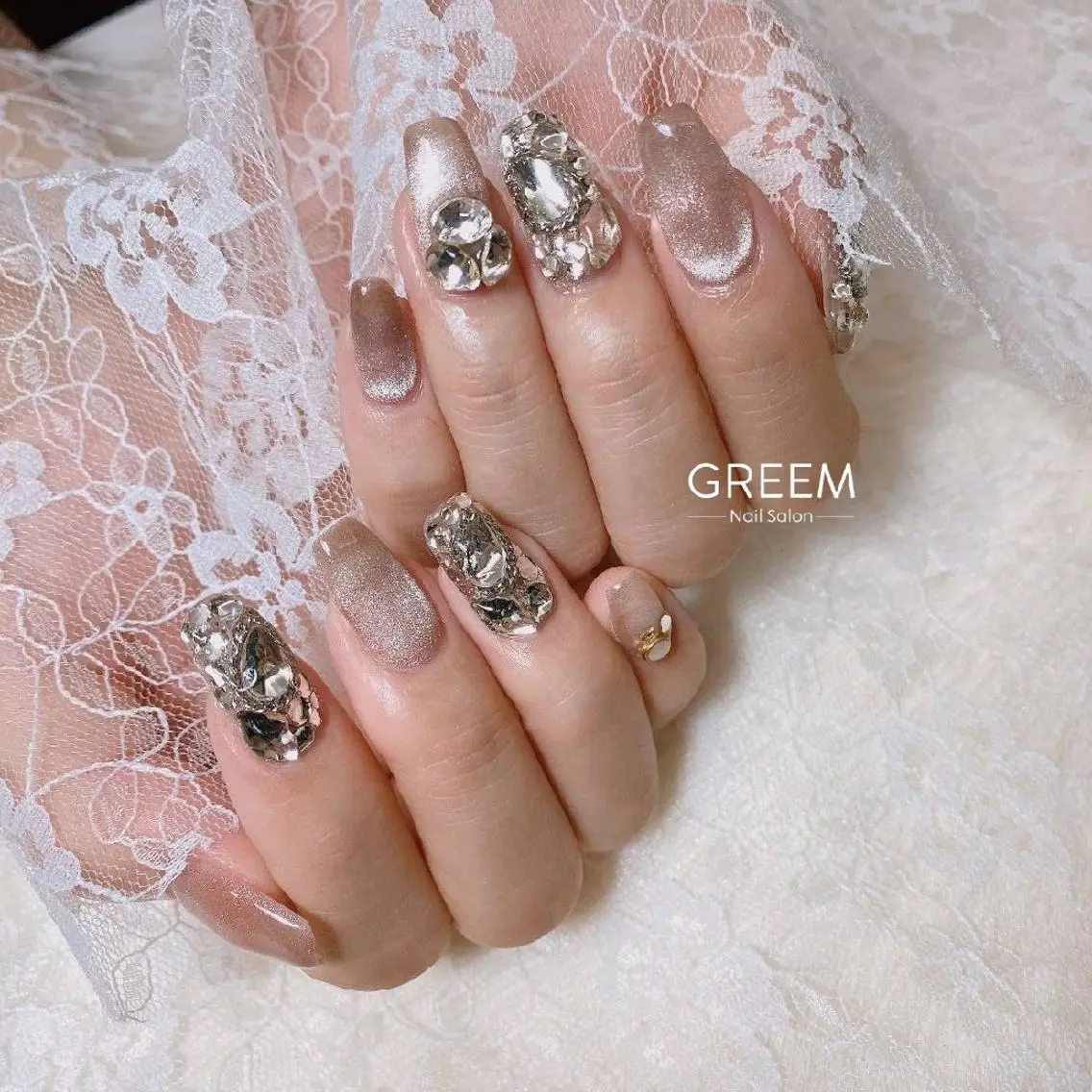 ネイル マグネットネイル フットネイル GREEM グリームのネイルデザイン