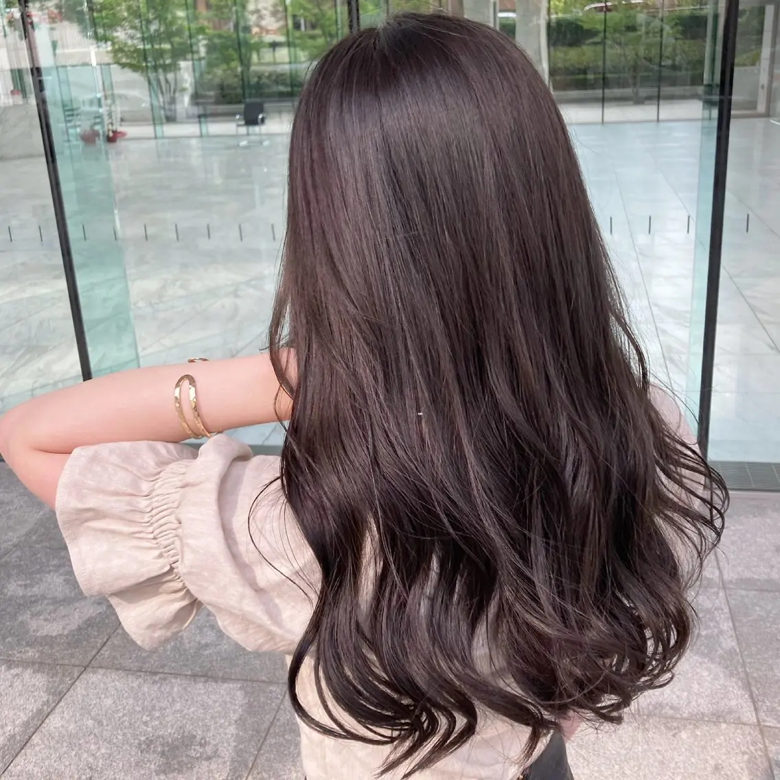 ロング カラー カット ヘアカラー トリートメント 💖ブリーチなし透明 感💖ASAHIのヘアスタイル