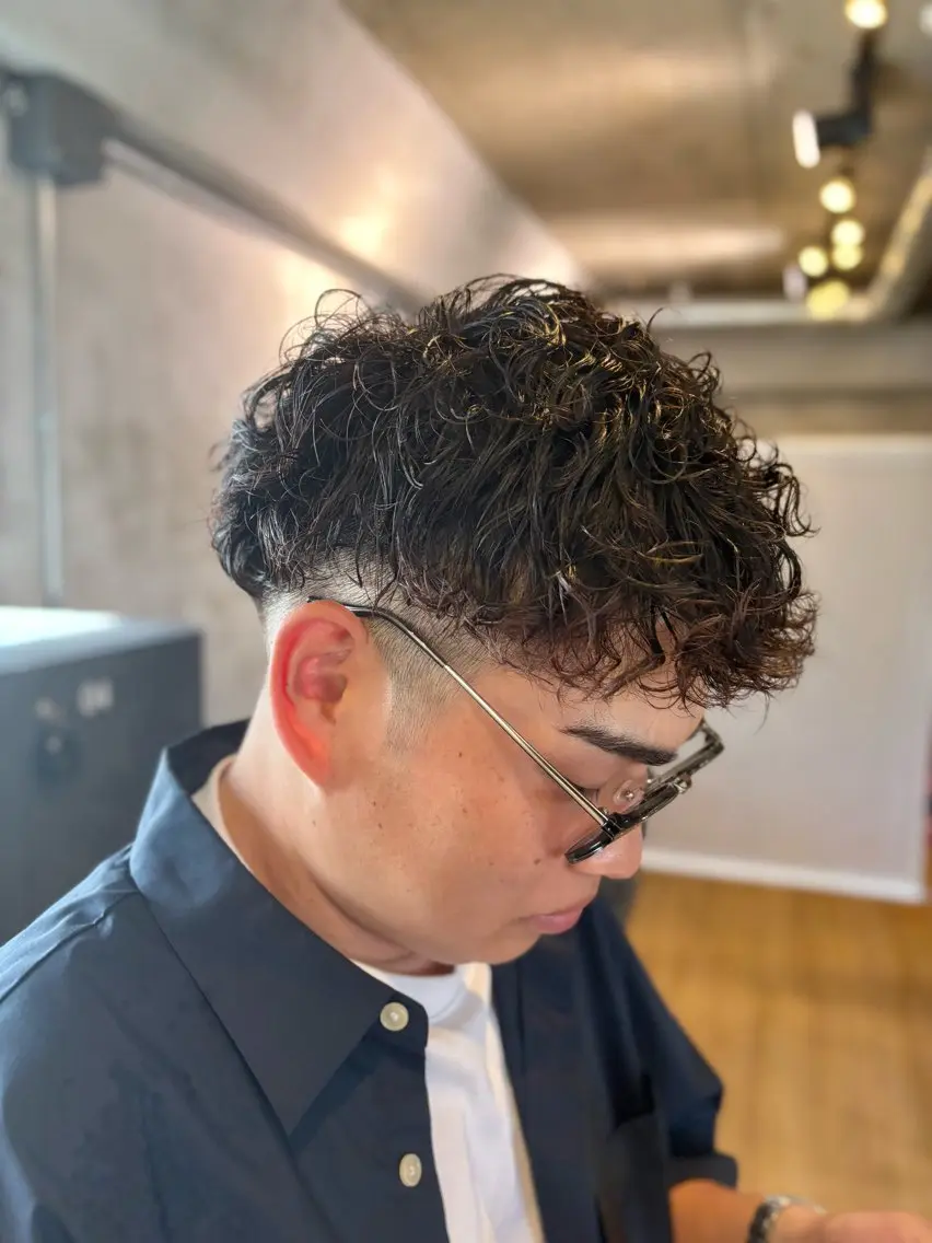 ショート パーマ メンズ カット パーマ スナップフォト確認 お願いします!竹内のヘアスタイル