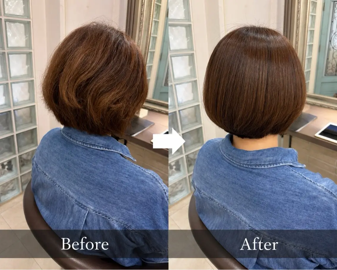 ショート 髪質改善 縮毛矯正 地毛風ストレート 早坂裕真のヘアスタイル