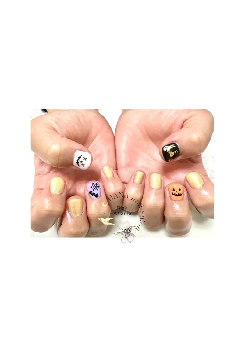 ネイル ハロウィン ハンドネイル HaNA 　nail salonのネイルデザイン