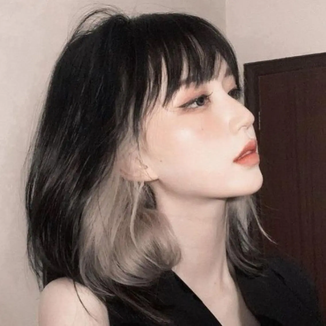 ミディアム カット ヘアカラー トリートメント 山崎/ボブ縮毛矯正 レイヤー髪質改善のヘアスタイル