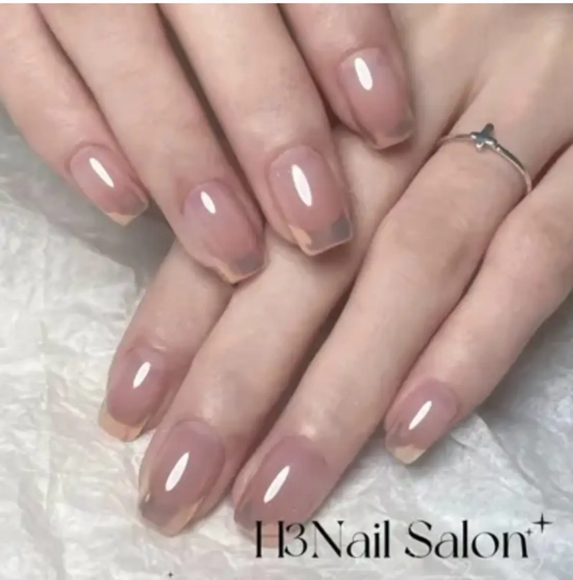 ネイル ハンドネイル H3 Nail Tsuki🦋💙のネイルデザイン