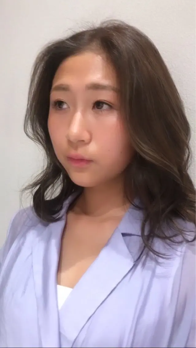 ミディアム カラー ハイライトカラー ハイライト 🎀縮毛矯正/ボブ /渋谷/MIKI🎀のヘアスタイル