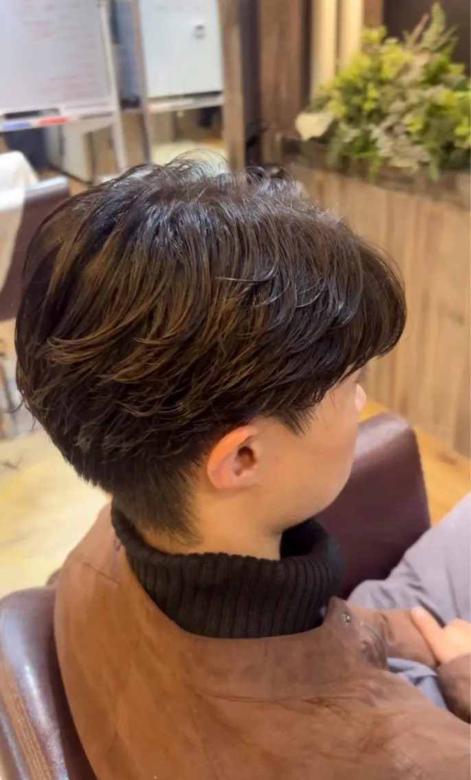 パーマ メンズ カット パーマ 稲月 凌のヘアスタイル