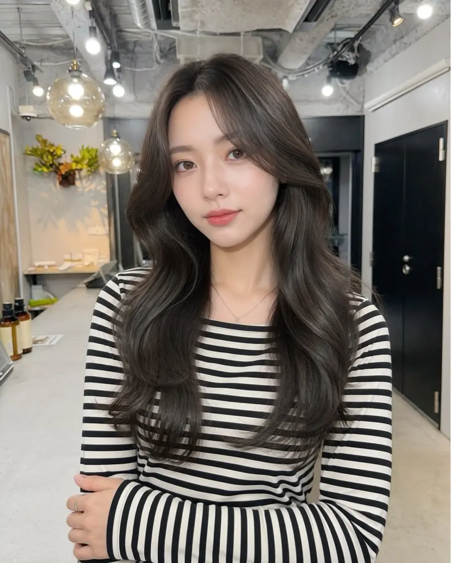 セミロング カラー 透明感カラー グレージュ 韓国風ヘア カット ヘアカラー トリートメント 韓国ヘア🫧 KAZUTOのヘアスタイル