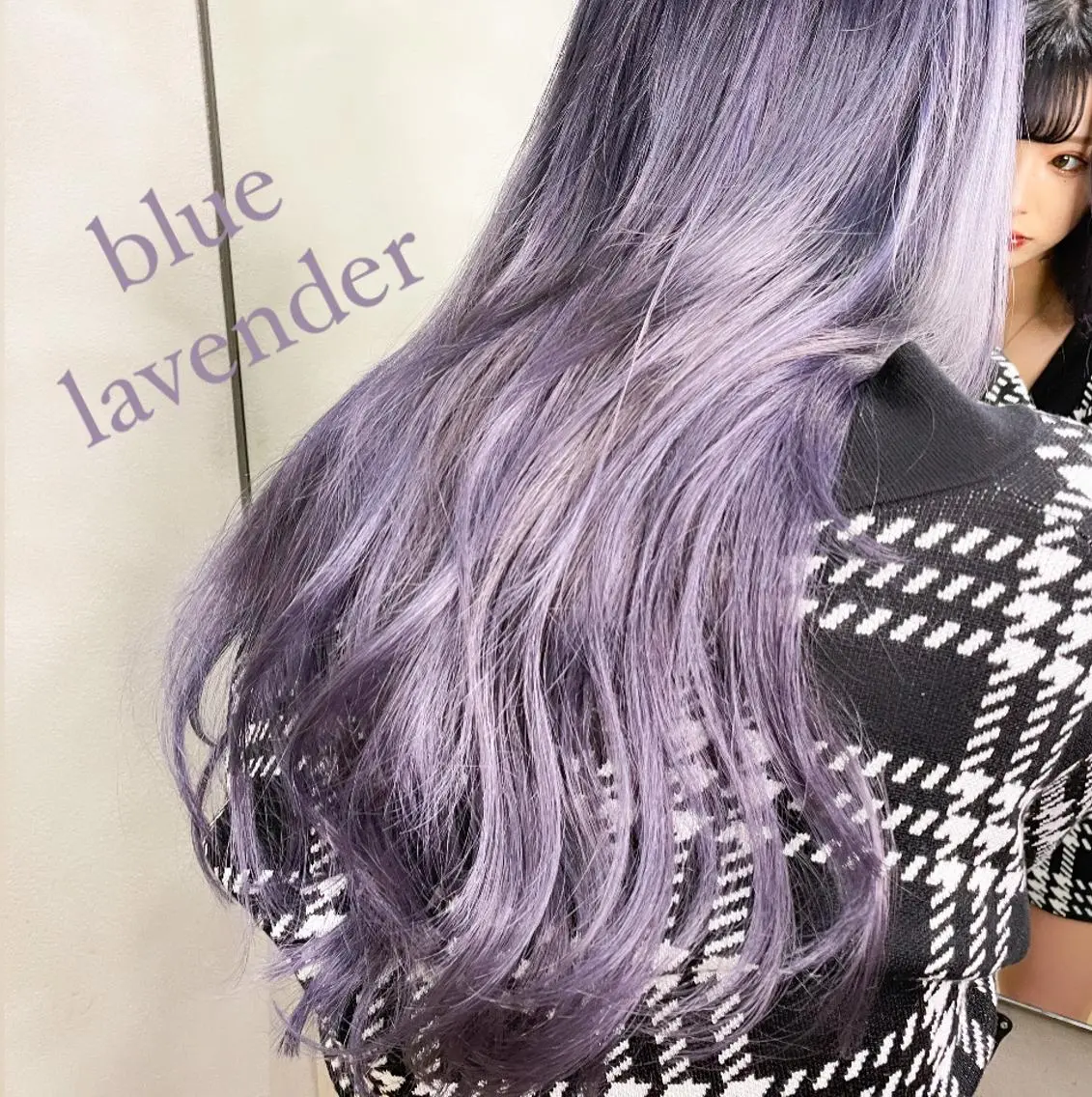 ロング カラー アッシュ ブリーチ ブルーカラー ブルーアッシュ ブルーラベンダー 透明感カラー×小 顔レイヤー♡ヒデさんのヘアスタイル