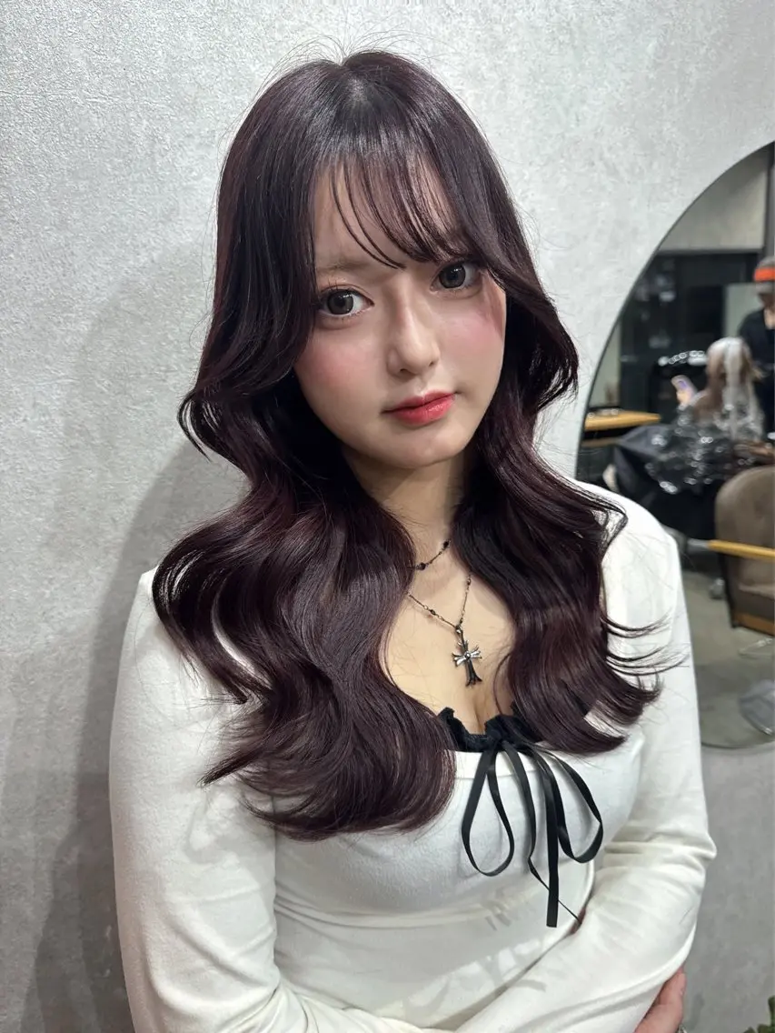ロング カット ヘアカラー トリートメント maya🇰🇷韓国 レイヤー/顔まわりのヘアスタイル