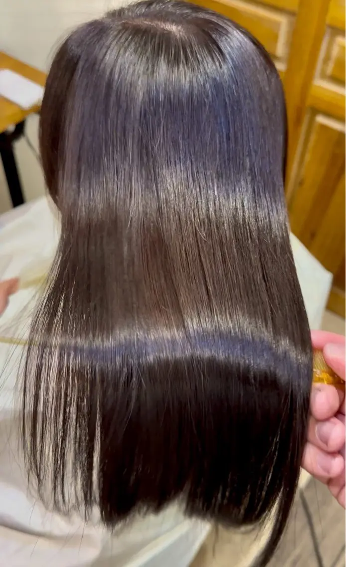 ロング カラー 髪質改善 縮毛矯正 トリートメント カット ヘアカラー トリートメント 縮毛矯正/山根勇平 /完全マンツーマンのヘアスタイル