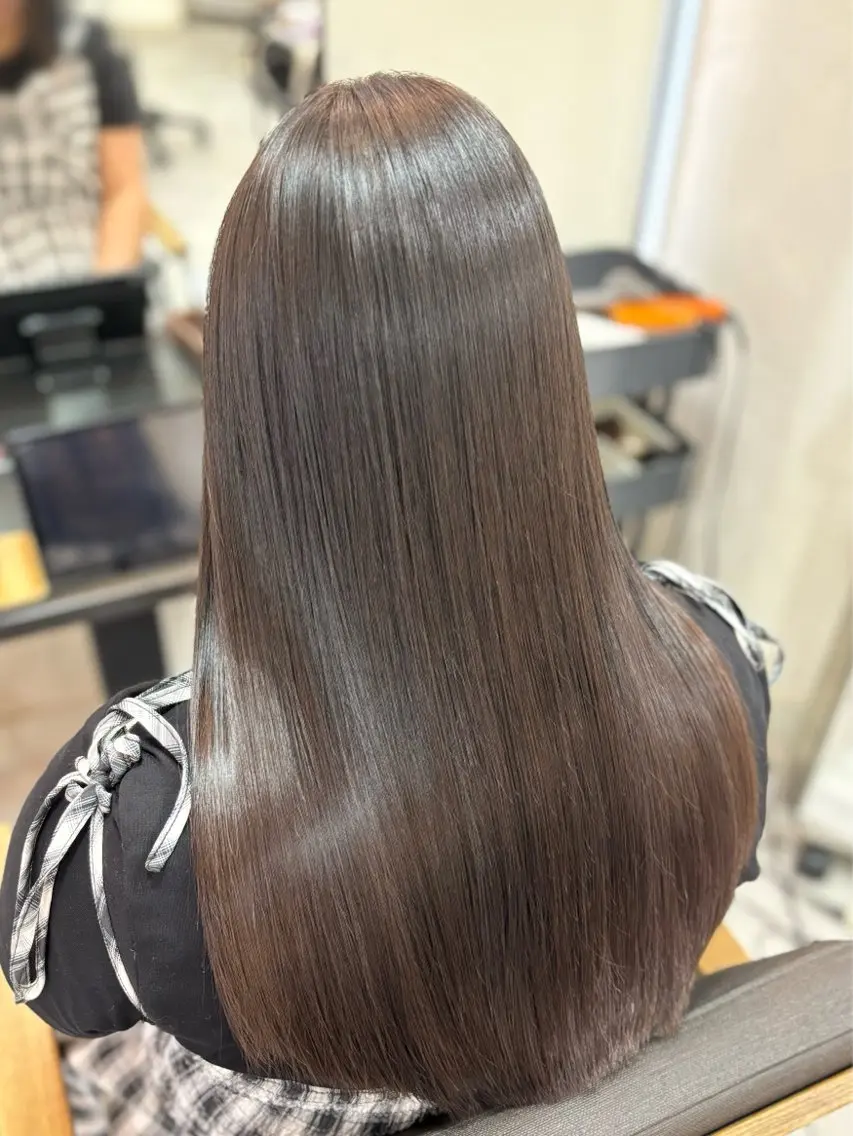 ロング 縮毛矯正 縮毛矯正 ACCOLE Yuzuのヘアスタイル