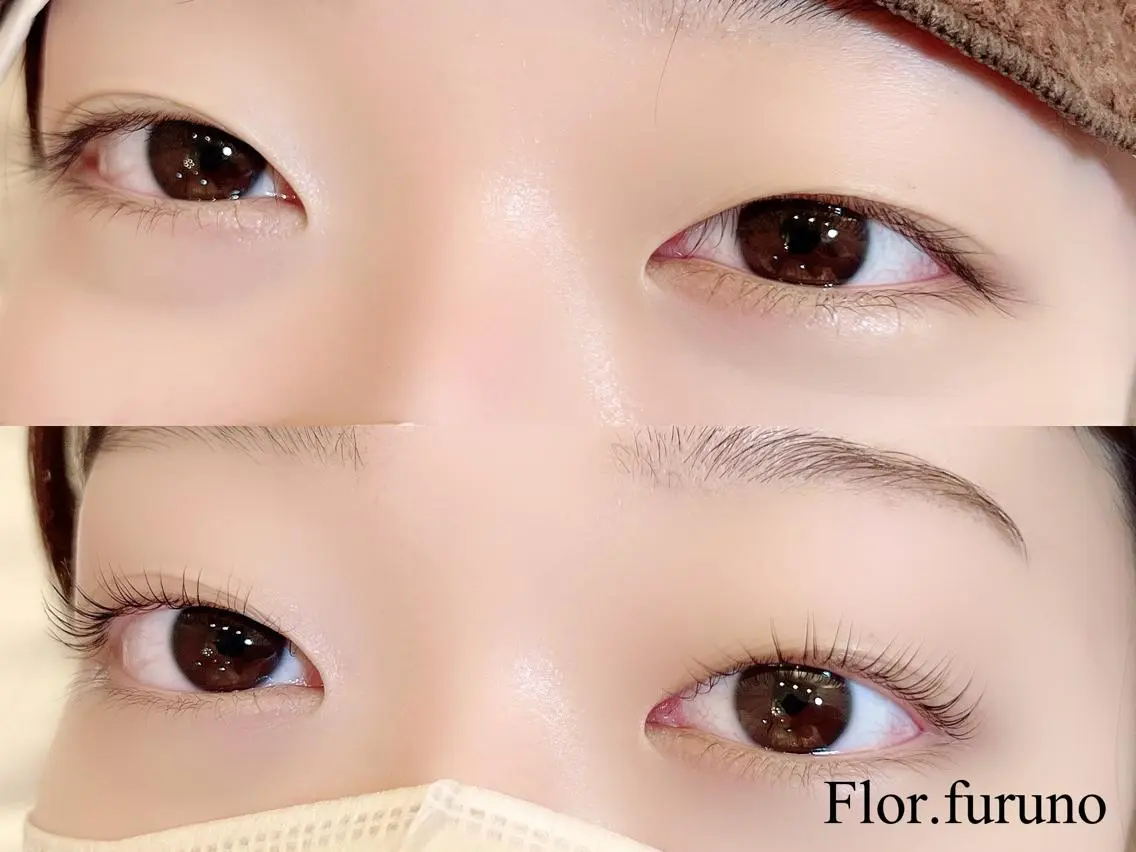 マツエク・マツパ アイブロウ パリジェンヌラッシュリフト マツパ Flor上大岡 ＊フルノ リナ＊のマツエク・マツパデザイン