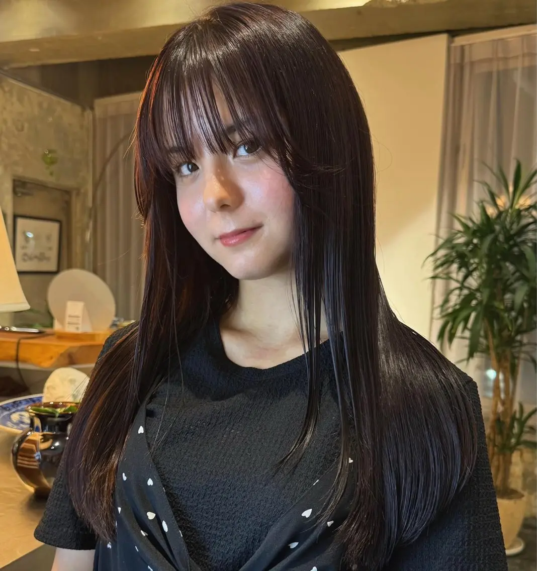 ロング 縮毛矯正 池田 早希のヘアスタイル