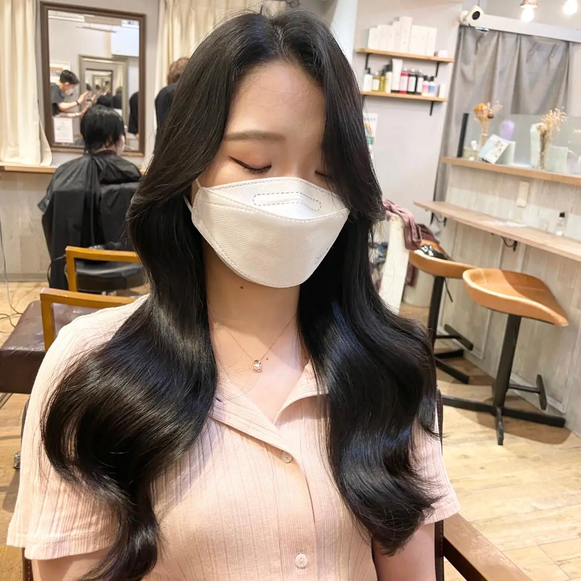 セミロング カラー ヘアアレンジ 新宿/レイヤー特化 韓国ヘア/海外ヘアのヘアスタイル